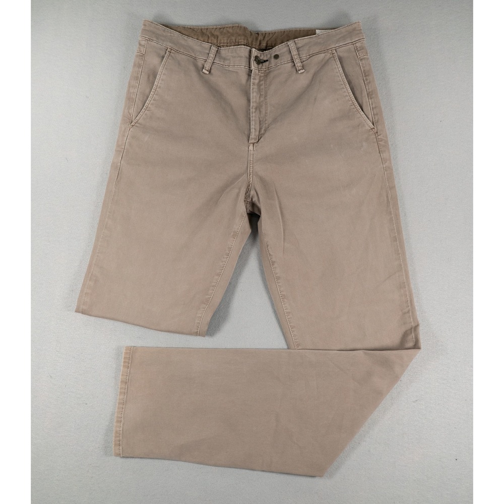 Rag & Bone Timber Chino Pants Cotton Blend Slim Straight Tan Brown Size 34